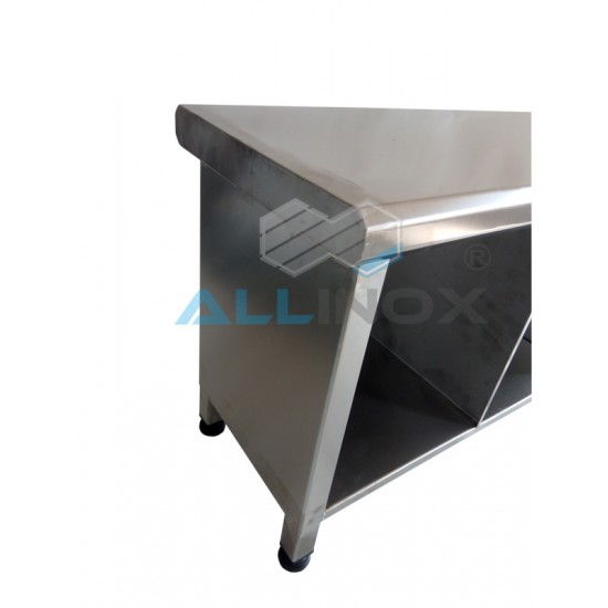 BANCUTA INOX CU COMPARTIMENT INCALTAMINTE/ 1 RAND - COD 10102