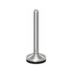 PICIOR REGLABIL INOX CU TALPA DIN CAUCIUC VULCANIZATA 24820, D60, filet M16X150