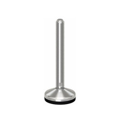 PICIOR REGLABIL INOX CU TALPA DIN CAUCIUC VULCANIZATA 24824, D60, filet M16X200