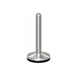 PICIOR REGLABIL INOX CU TALPA DIN CAUCIUC VULCANIZATA 25048, D80, filet M20X175