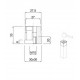 Dop patrat poliamida, filet inox M10 - 17034