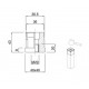 Dop patrat poliamida, filet inox M20  - 17052