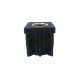 Dop patrat poliamida, filet inox M20  - 17052