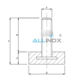 PICIOR MINI FIX ANTIALUNECARE ZINC D35 M8x38F - 7035