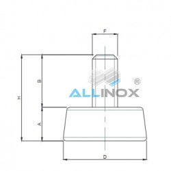 PICIOR MINI FIX ANTIALUNECARE INOX D40 M8x25I - 7040