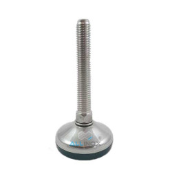 PICIOR REGLABIL INOX CU TALPA DIN CAUCIUC VULCANIZATA 24502, D50, filet M10