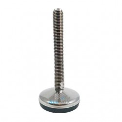 Picior reglabil inox talpa cauciuc vulcanizata, D60 filet M16 - 24814