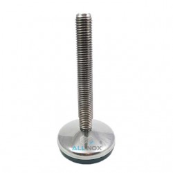 Picior reglabil inox talpa cauciuc vulcanizata, D60 filet M16 - 24814