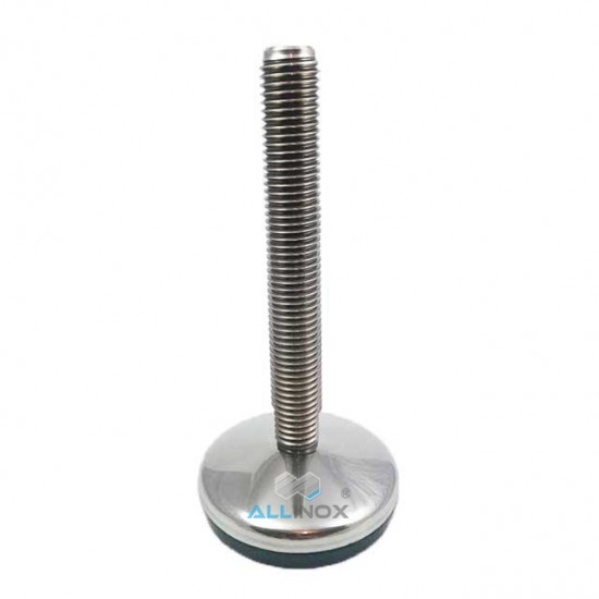 Picior reglabil inox talpa cauciuc vulcanizata, D80 filet M20 - 25044