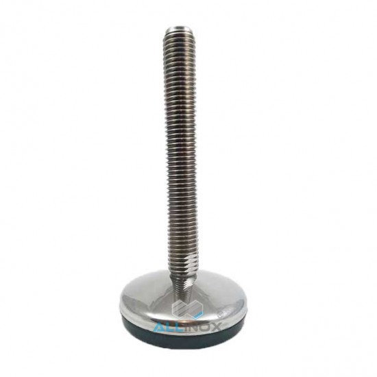 Picior reglabil inox talpa cauciuc vulcanizata, D80 filet M20 - 25044