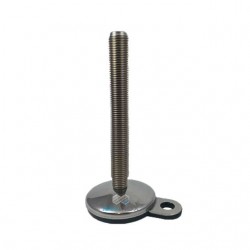 Picior reglabil inox cu talpa din cauciuc vulcanizata, D80 filet M20 - 25044F