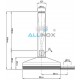 Picior reglabil inox cu talpa din cauciuc vulcanizata, D80 filet M20 - 25048F