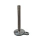 Picior reglabil inox cu talpa din cauciuc vulcanizata, D80 filet M20 - 25048F