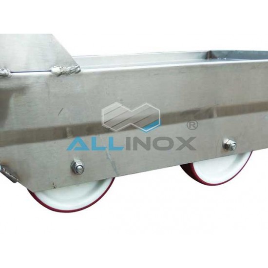 CARUCIOR INOX NAVETE CU MANER SI ROTI RED (POLIPROPILENA) - COD 60101-005