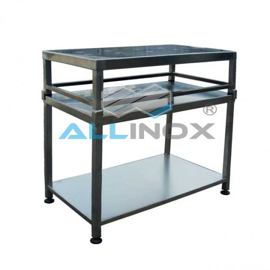 MASA INOX / CU DOUA POLITE - COD 70104